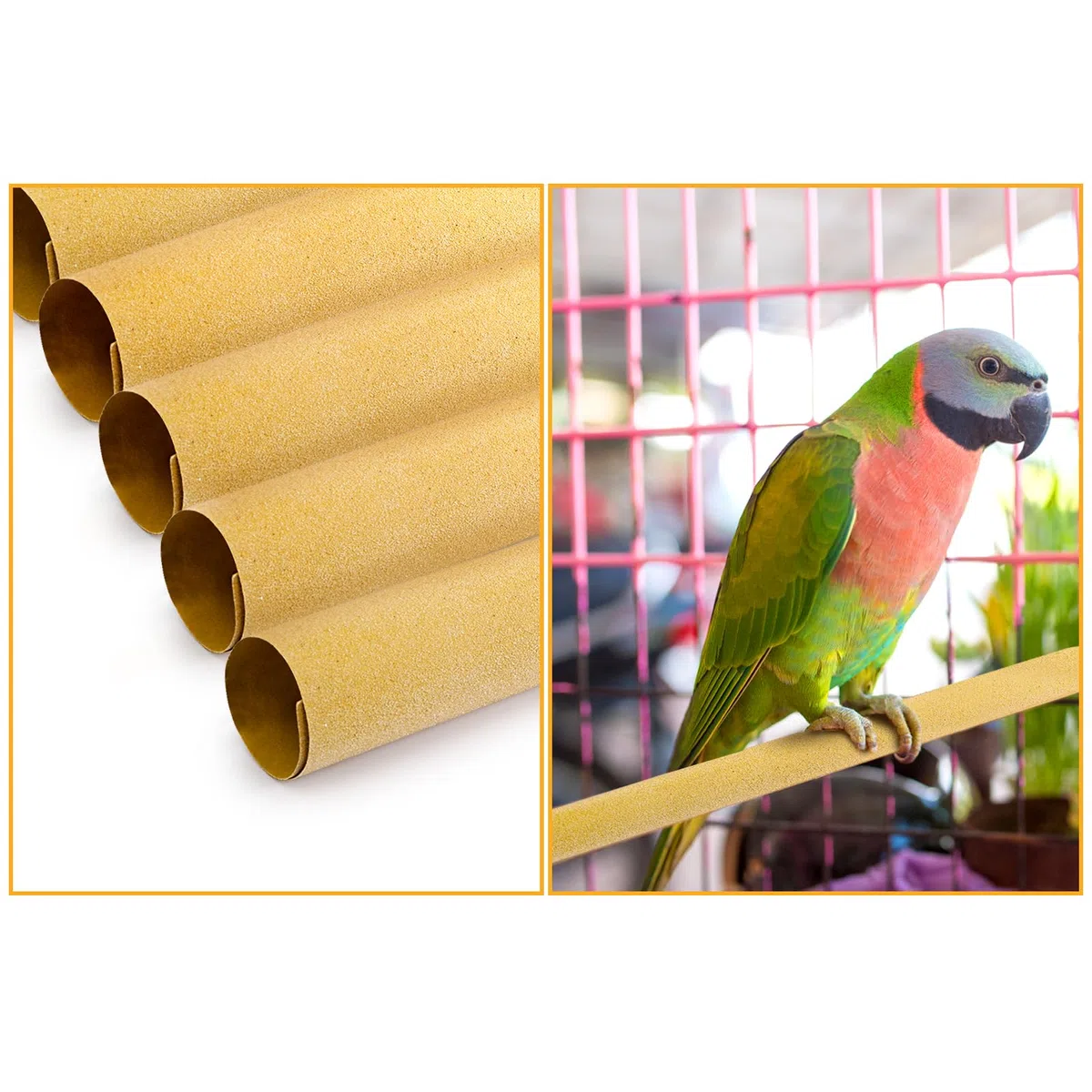 Okllen 50 Fogli di Carta per Gabbie per Uccelli, 27,9 x 43,2 cm, Accessori per la lettiera degli Animali Domestici, Carta vetrata per Gabbia di pappagalli