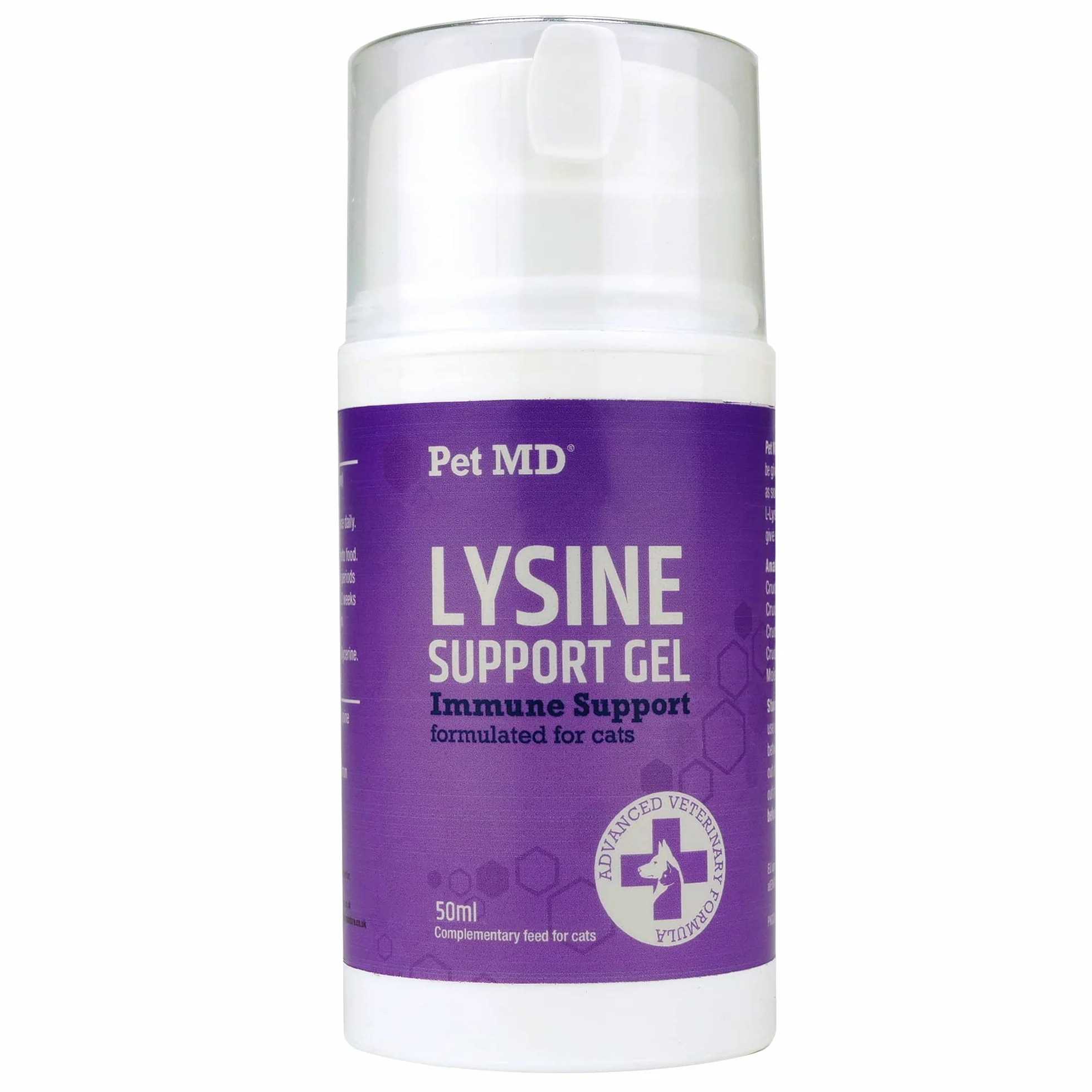Swedencare Pet MD, Gel di Supporto a Base di Lisina per Gatti, Lisina L per Gatti, Supporto per Allergie e Carenze Immunitarie per Gatti, Integratore per Gatti, Gusto Salmone - 50 ml
