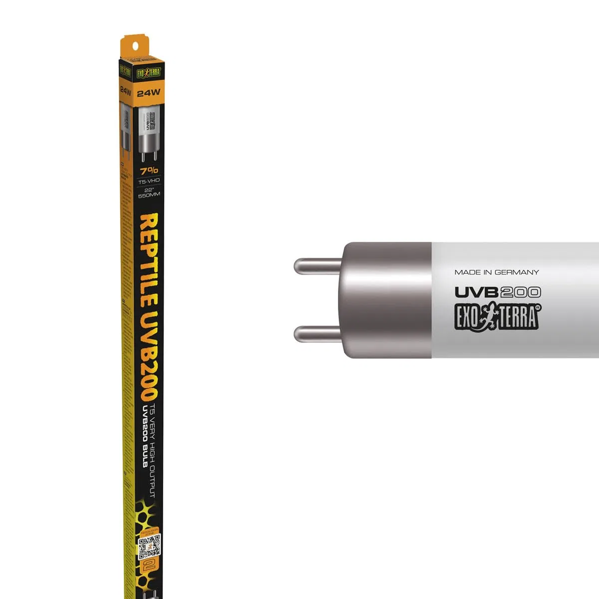 Exo Terra Lampada Rettangolare T5 ad Alte Prestazioni UVB200, 24 W