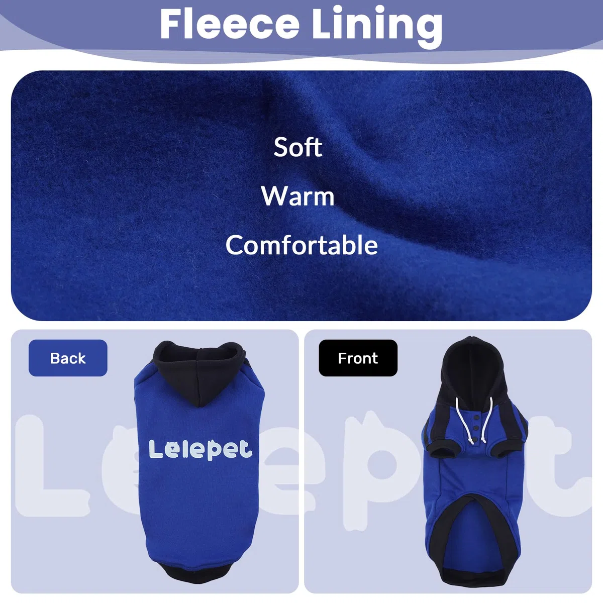 Lelepet Felpa con Cappuccio per Bassotto, Pullover con Stampa, Caldo Maglione in Pile di Cotone, Morbido Cappotto Invernale per Cani