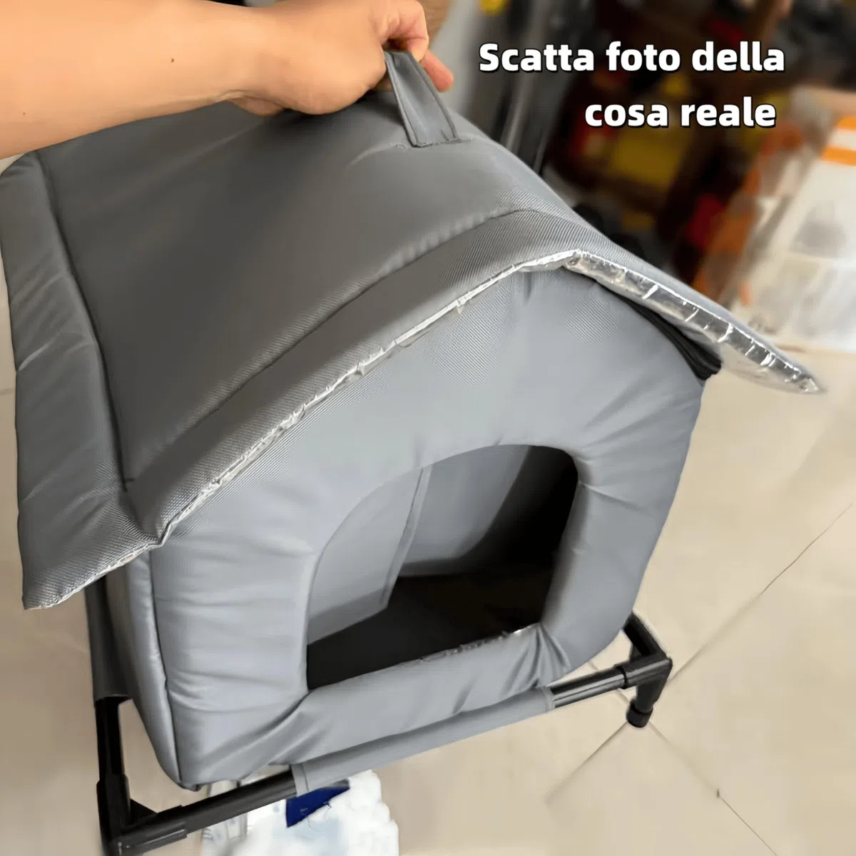 Cuccia Gatto Esterno Impermeabile e Isolata, Casetta Calda per Gatti per Inverno e Autunno con Base Sollevata