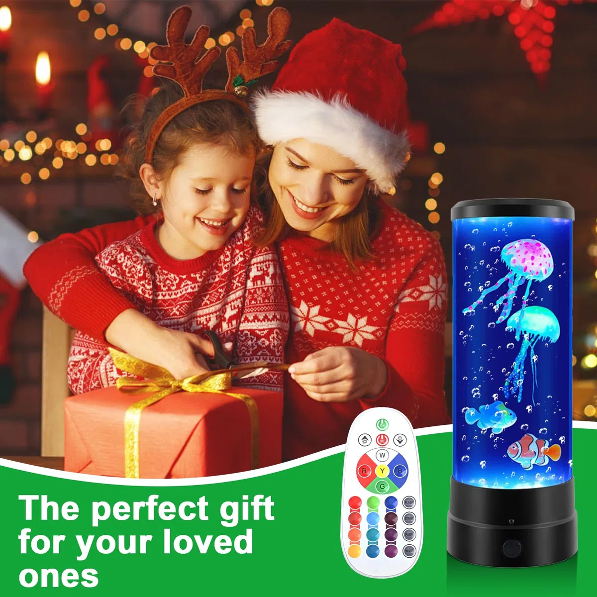 Lampad Medusa con Telecomando, 17 Colori Jellyfish Lamp, Lampada Acquario Medusa LED per Bambini e Adulti, Lampada Jellyfish per Il Relax, Decorazione Della Casa
