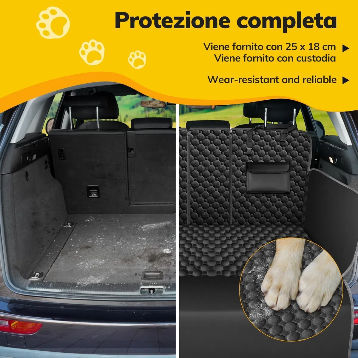 Taygeer Telo Auto per Cani, Universale Telo Bagagliaio Auto per Cani Antiscivolo Impermeabile Resistente ai Graffi