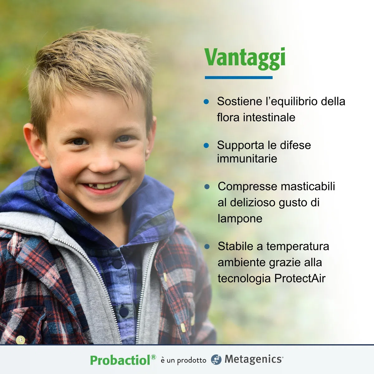 Metagenics Probactiol Junior - Equilibrio della Flora Intestinale - Sostiene l’Immunità - 60 Compresse Masticabili