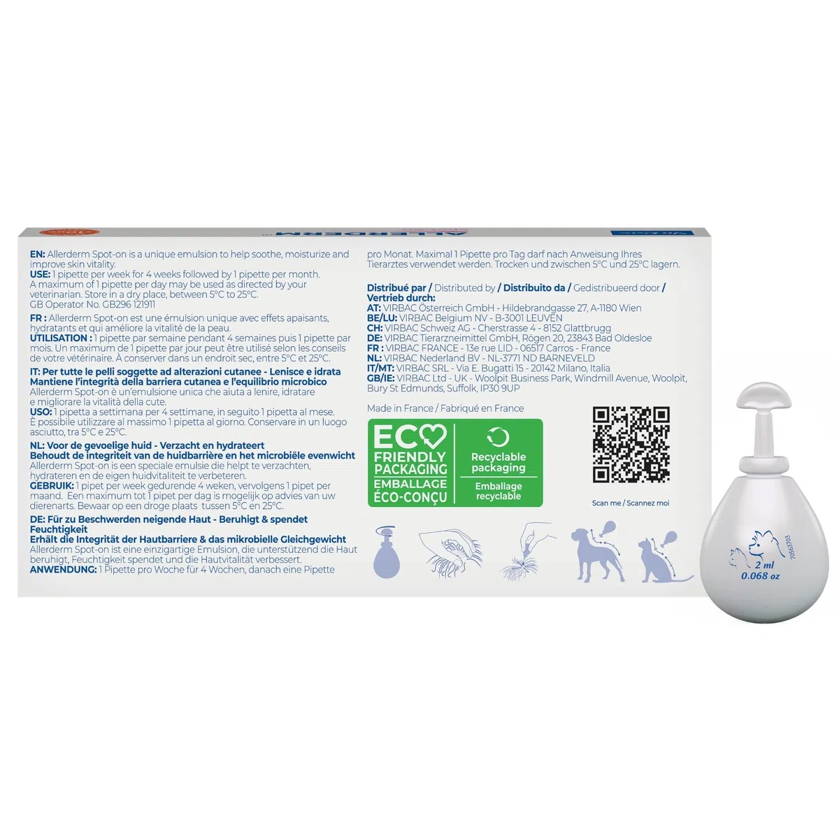 ALLERDERM SPOT-ON 2 ml 6 pip < 10 Kg