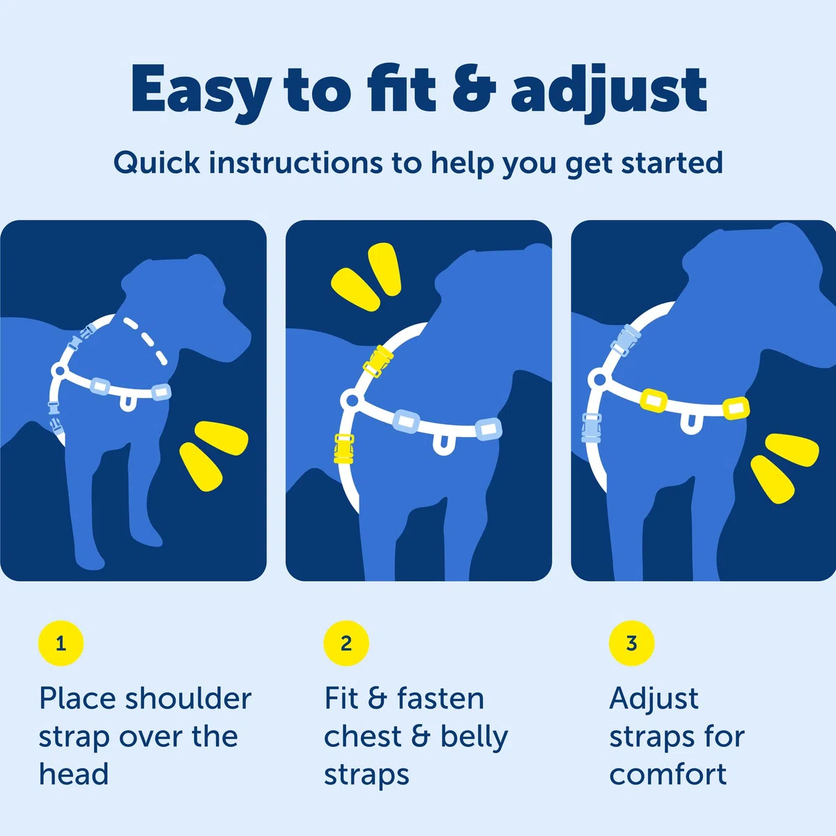 PetSafe Pettorina deluxe per cani Easy Walk, con anello a D per fermare la trazione, per allenamento e comportamento, riflettività, migliora la visibilità in condizioni di scarsa illuminazione, comoda