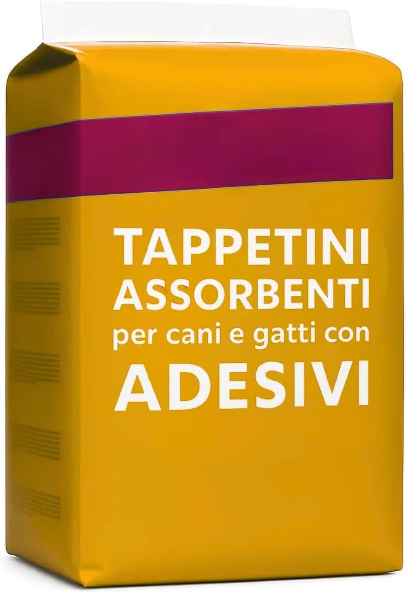 100 Traversine Cani 60x90 Super Assorbenti, 5 Strati Antiodore e Antistrappo, Made in Italy - Tappetini Igienici con Tecnologia Gel e Polimeri Odor Control - Traverse Antiscivolo Gatti (100, 60x90)