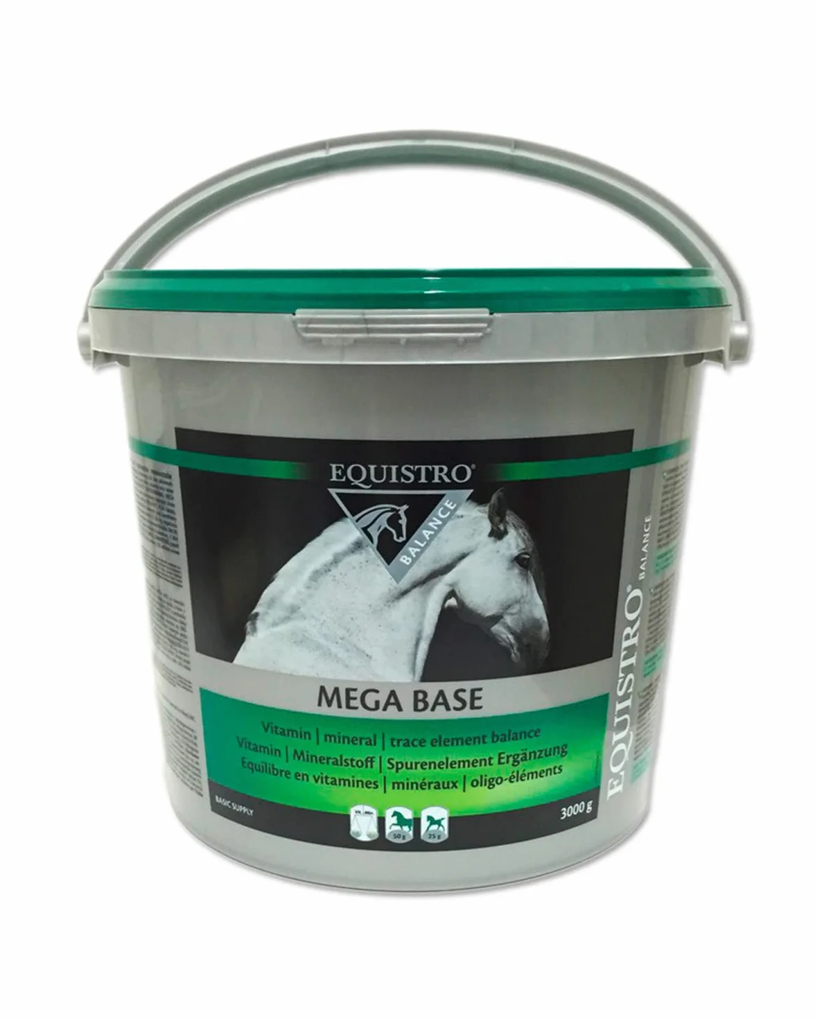 EQUISTRO® Mega Base | Mangime complementare per Cavalli | Mangime Minerale di Alta qualità per sostenere Il fabbisogno di nutrienti | 3 kg