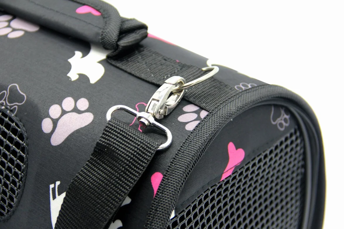 BPS BPS-5636N - Borsa da trasporto per animali domestici, cani, gatti, animali, 3 misure S/M/L a scelta (L, nero)