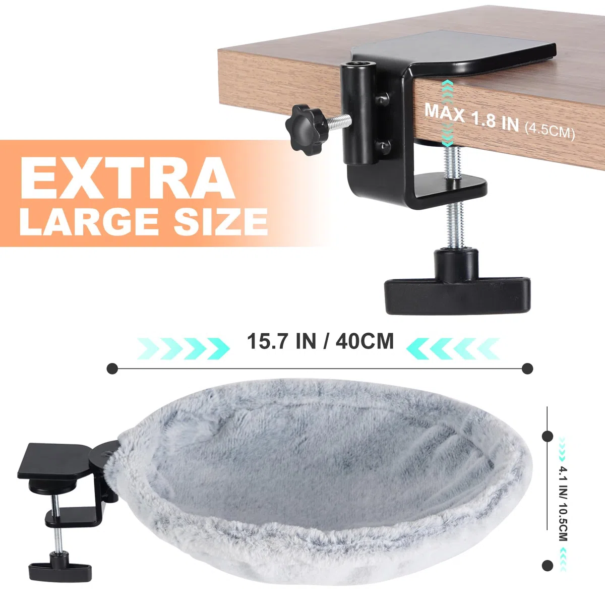 Uross Desk Cat Bed-Grey