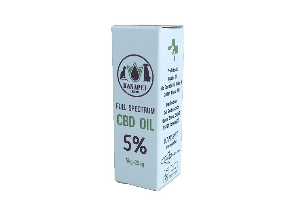 5% | Olio per cani, gatti e animali di piccola taglia dai 5 kg ai 25 kg ad uso topico - Riduce stress, ansia e agisce come antinfiammatorio e antiossidante