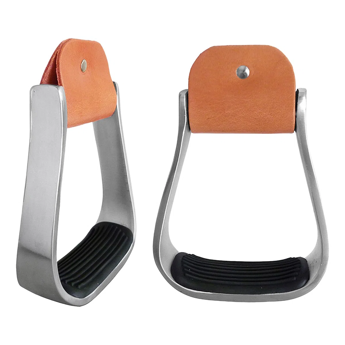Staffe Western In Alluminio - Staffe Leggere Per Equitazione | Per Sella Western Con Cuscinetto In Antiscivolo Di Sicurezza | Coppia Di Equestri In Metallo Liscio Non Presso