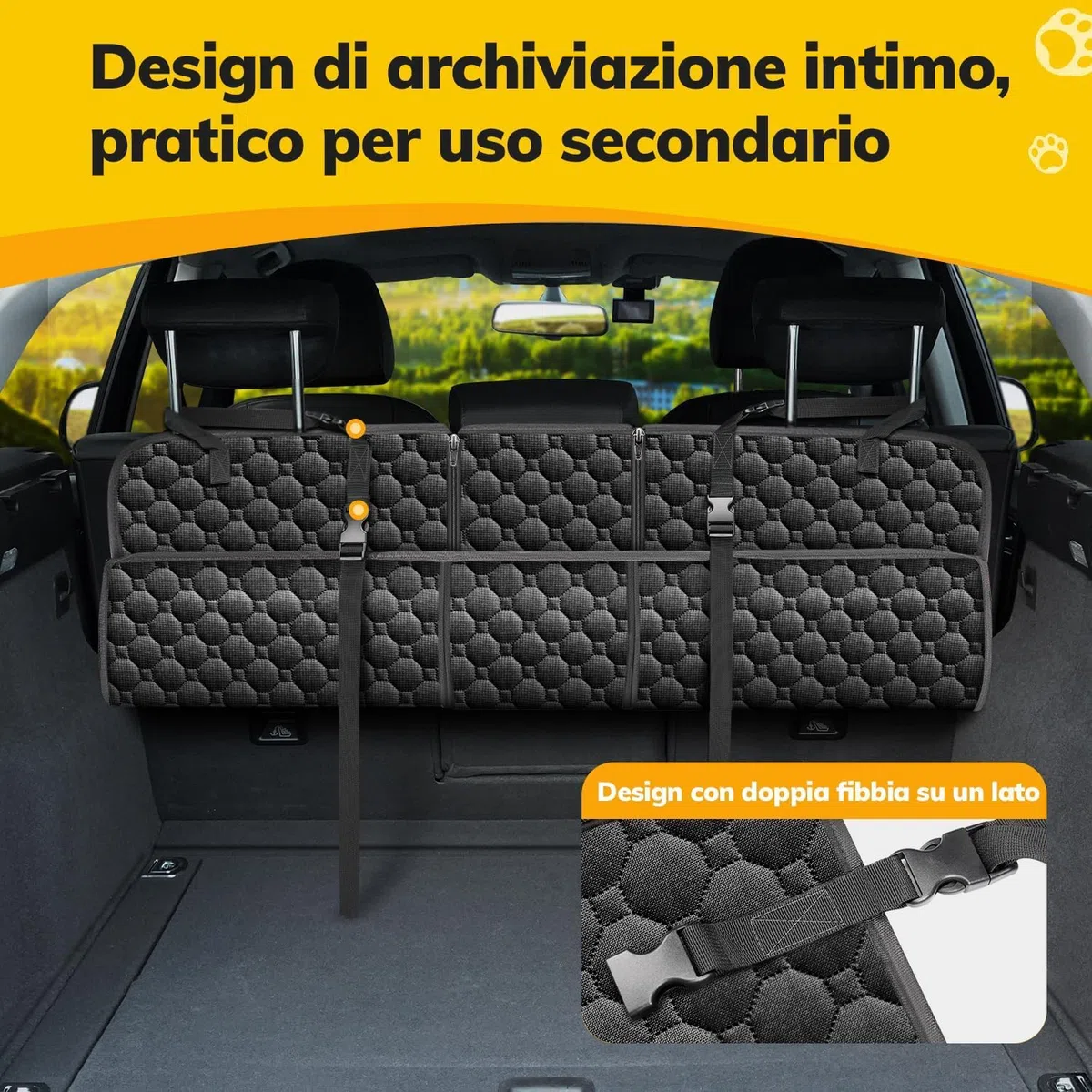 Taygeer Telo Auto per Cani, Universale Telo Bagagliaio Auto per Cani Antiscivolo Impermeabile Resistente ai Graffi