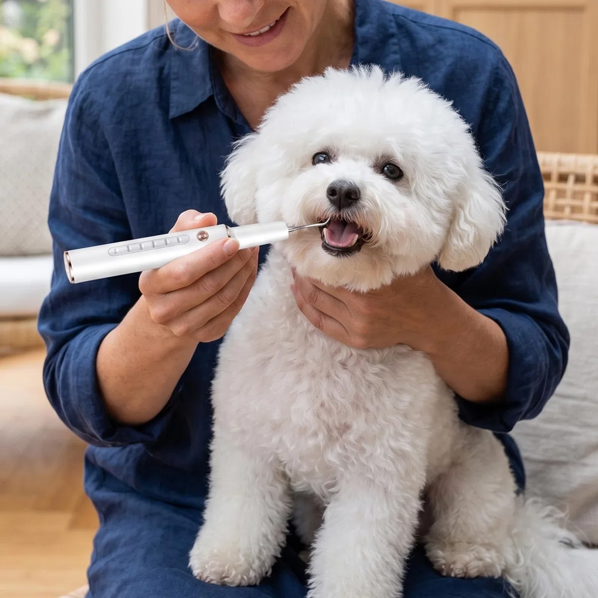 Rimozione del tartaro ad ultrasuoni Kit di pulizia dentale ad ultrasuoni per cani pulitore dentale per animali domestici 5 modalità regolabili per gatti strumenti di pulizia dei denti rimozione del