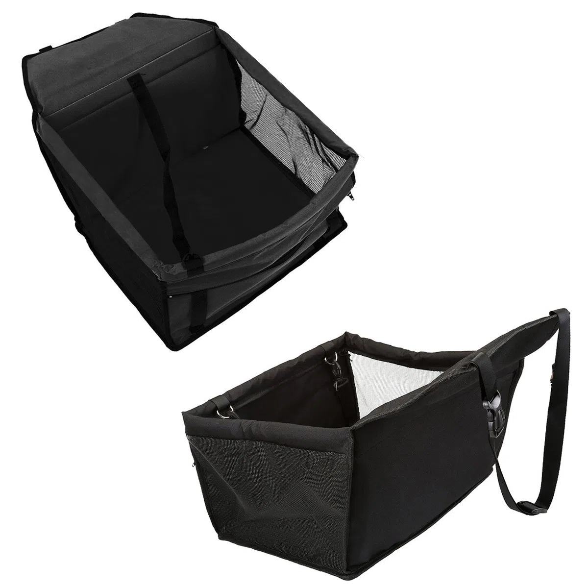 PETCUTE Pieghevole Animale Domestico Auto Booster Sede Vettore per Cane da Gatto Cane Viaggio All'aperto Gabbia Sede Copertina Vettore con Il Guinzaglio di Sicurezza Blu