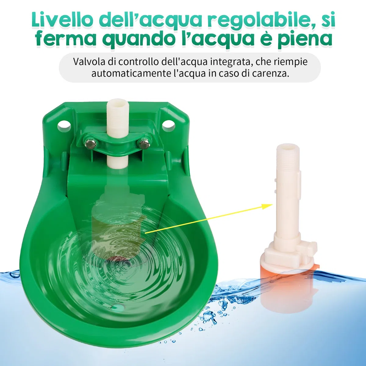 Abbeveratoi Automatici per Pecore, Capre, Cavalli e Mangiatoie per Pascoli di Bestiame con Fori di Drenaggio