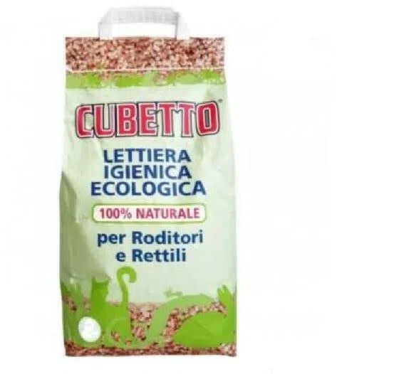 Cubetto Lettiera Igienica Ecologica per Roditori e Rettili. 3 Buste da 5 kg CADAUNO