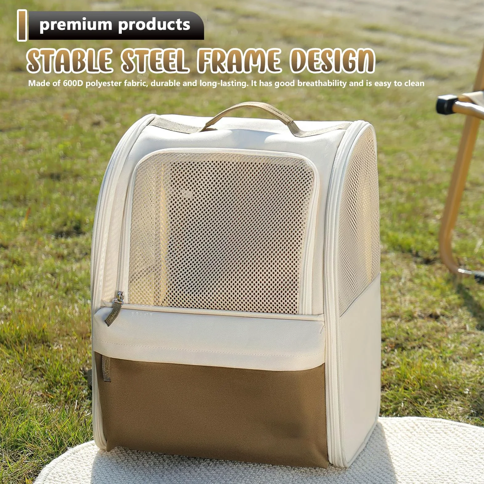 Zaino per Gatti, Zaino per Cani fino a 7,5 Kg, Zaino per Gatti Bubble, Zaino per Animali Domestici con Design Ventilato, Borsa Trasportabile per Cani e Gatti con Cinghia di Sicurezza Interna per Cani