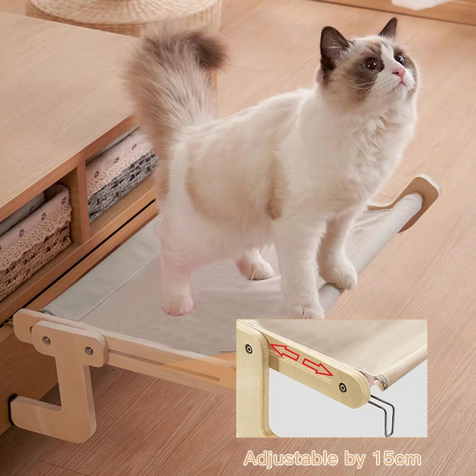 Amaca Gatto Termosifone Regolabile per Finestra, fino a 18 kg
