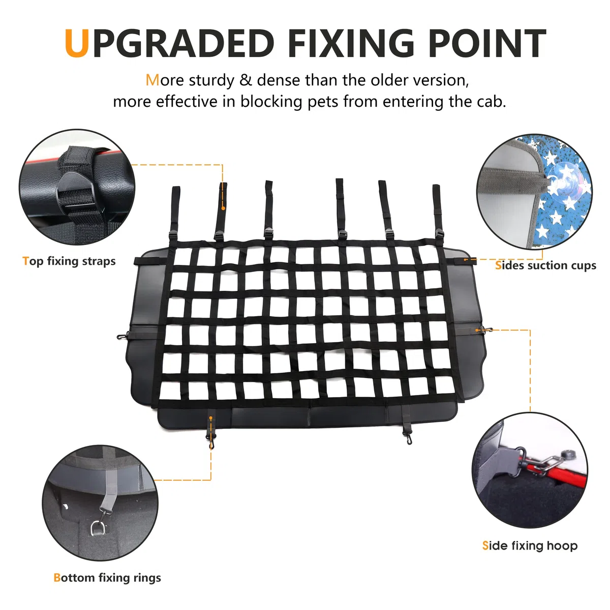 Barriera di sicurezza per cani per Jeep Wrangler JK JL 2007-2023 Accessori per 4 porte, dietro il sedile posteriore Pet Dog Covers Tronco Cargo Isolation Liner Net per Jeep Wrangler