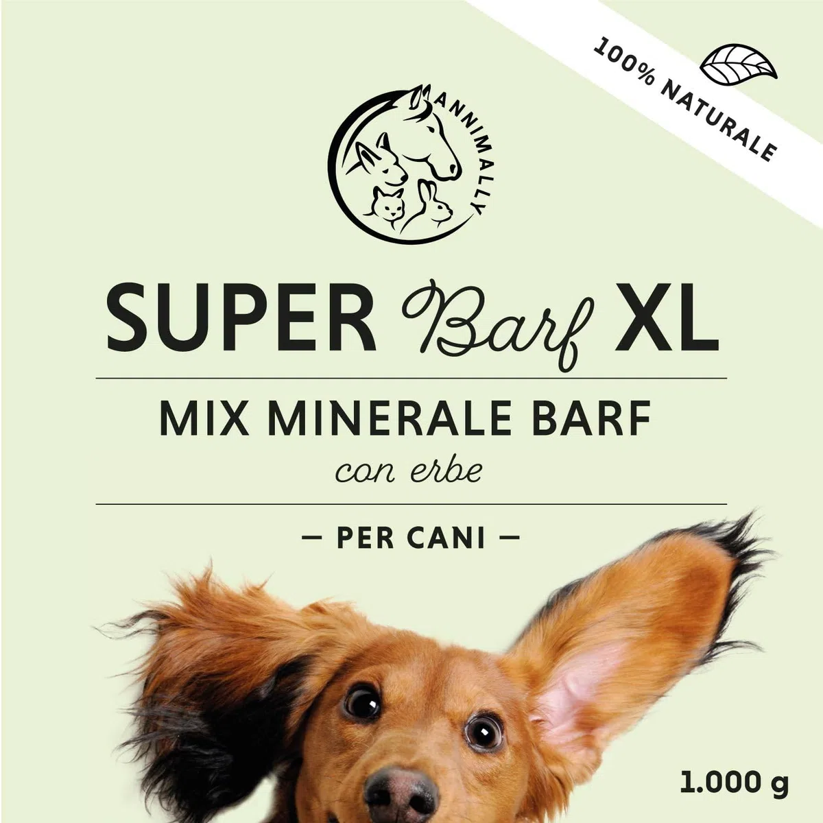 Barf Polvere Aggiuntiva per Cani 1 kg, Barf Complete Mix di Vitamine e Minerali per un'ottimale apporto di nutrienti - Integratore di Minerali per Cani con Verdure, Frutta e Vitamine