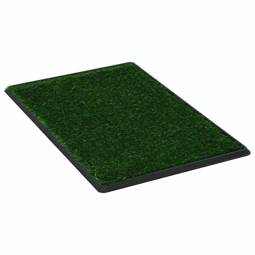 vidaXL Tappetino Igienico Cani con Erba Sintetica Funzionale Pratico Efficace Durevole di Qualità Resistente Conveniente WC Lettiera Verde 76x51x3 cm