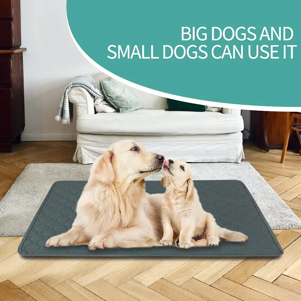 Tappetini Igienici per Cani,Super Tappetini Lavabile Assorbenti Cane,Traversina Lavabile per Cani,Riutilizzabile Tappetini Cane Adatto a Cani e Gatti(1 PZ 150x90 cm) XL-Grigio