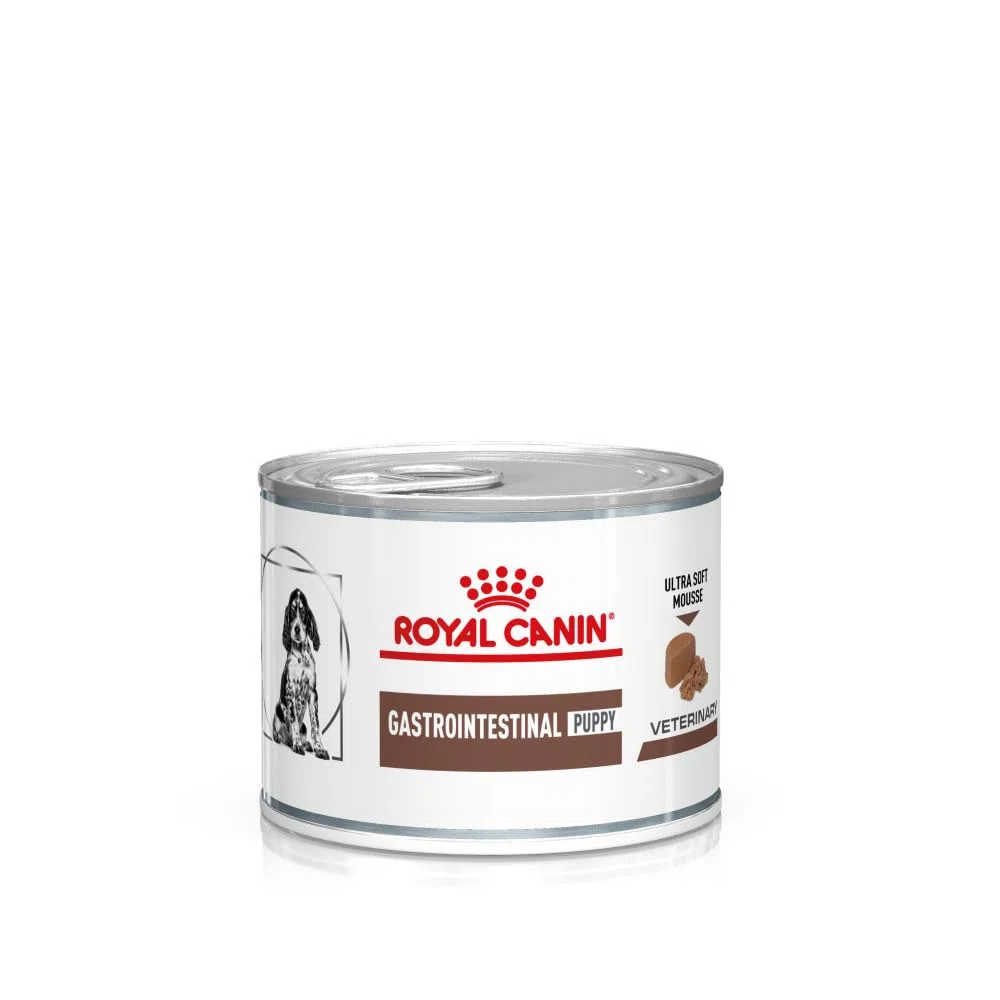 Royal Canin Veterinary Gastrointestinal Puppy Ultra Soft Mousse | 12 x 195 g | Alimento completo per cuccioli | Per il supporto nei disturbi acuti dell'assorbimento intestinale