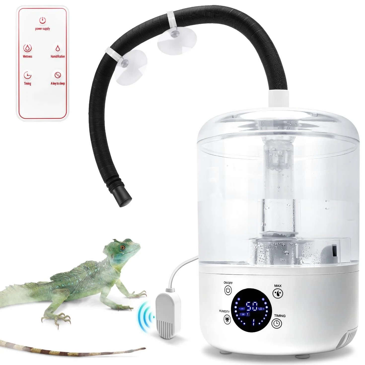 Toowell Umidificatore per rettili, 4 l, per rettili, anfibi, piante bagnate, camaleonti, tartarughe