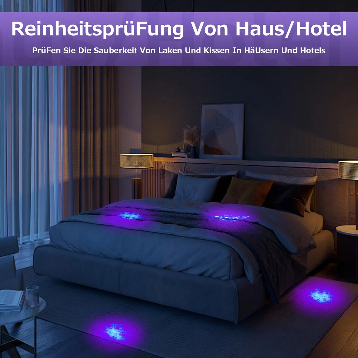 Batteria ricaricabile UV nera, 5000 mAh, luce nera UV, 100 LED, 395 nm, luce nera, rivelatore urinario per cani e gatti, individuazione delle macchie urinarie, Scorpioni, camera da letto, campeggio,