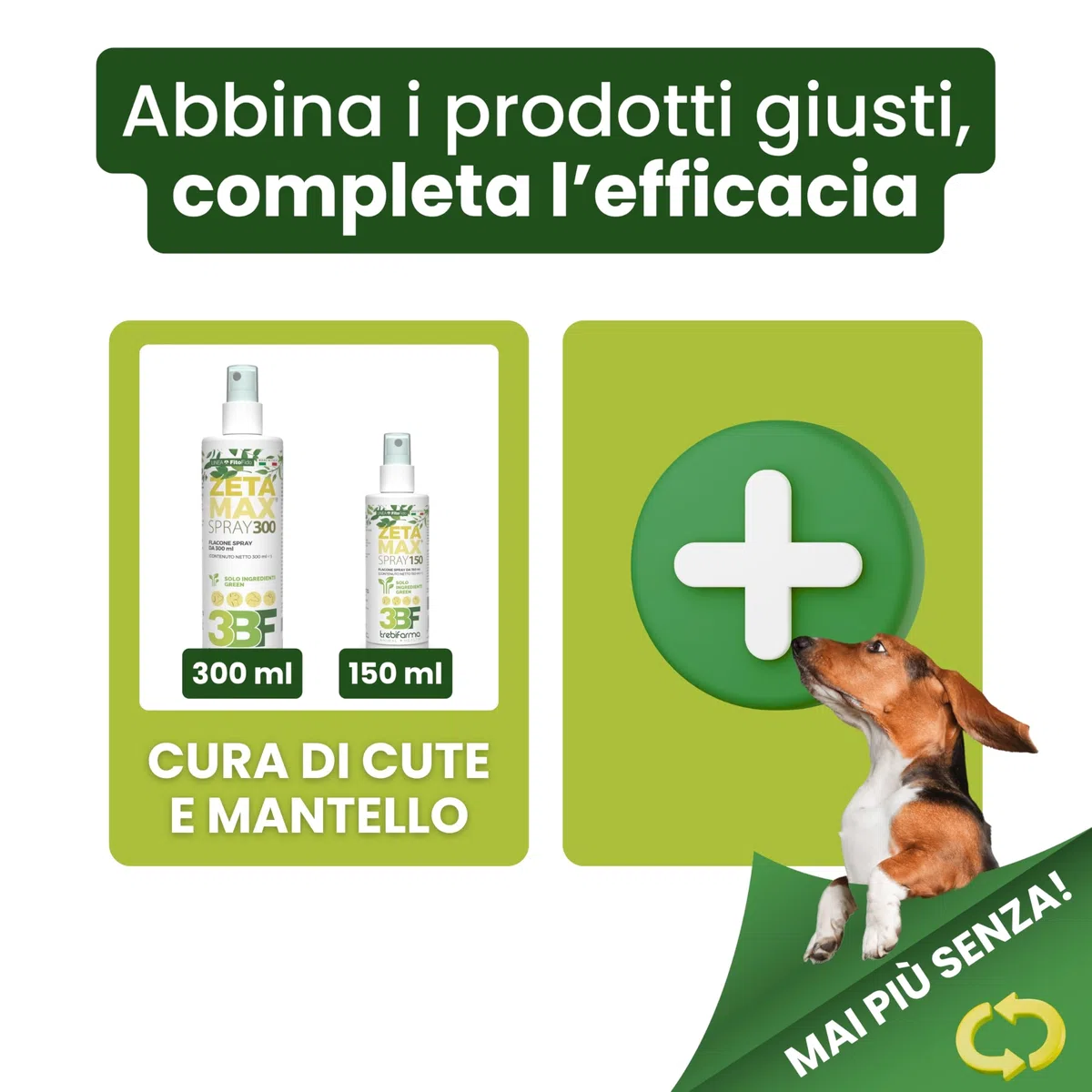 Trebifarma ZetaMax Spray Insetto Repellente Naturale per Cani, Gatti e Animali Domestici - Protezione del Manto con Oli Essenziali, per Pelo, Cuccia e Superfici - 750 ml