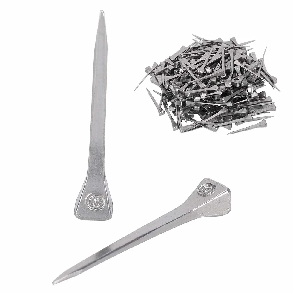 Nikou Chiodi a ferro di cavallo - 250Pcs Acciaio E4 Chiodo a ferro di cavallo stabile Accessori per attrezzi da cavallo 4.8CM Facile da usare