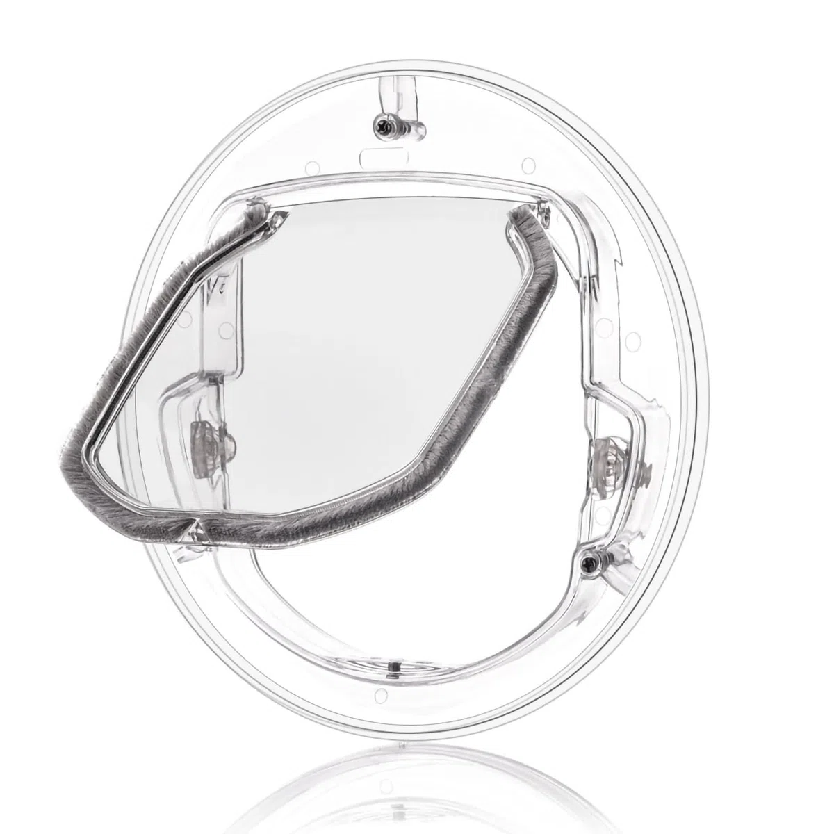 Gattaiola per Gatti, Porta Interna per Gatti Porte 30x 30x2cm A Ribalta Trasparenti Rotonde Con Chiusura A 4 Vie Gattaiola Per Portas Cani In Plastica Per Gattini E Di Piccola Taglia Cuccioli