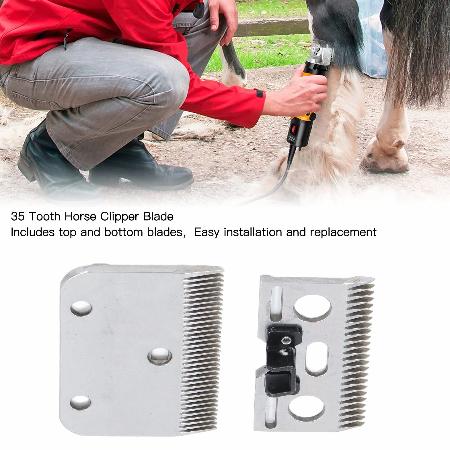 Artillery Tosatrice Per Cavalli, Kit Ricambio Tosatrice Elettrica 35 Denti Diritti Tosapecore Pettine Ovini Lana, Lama Tosatrici Per Animali Domestici Lame Di Ricambio