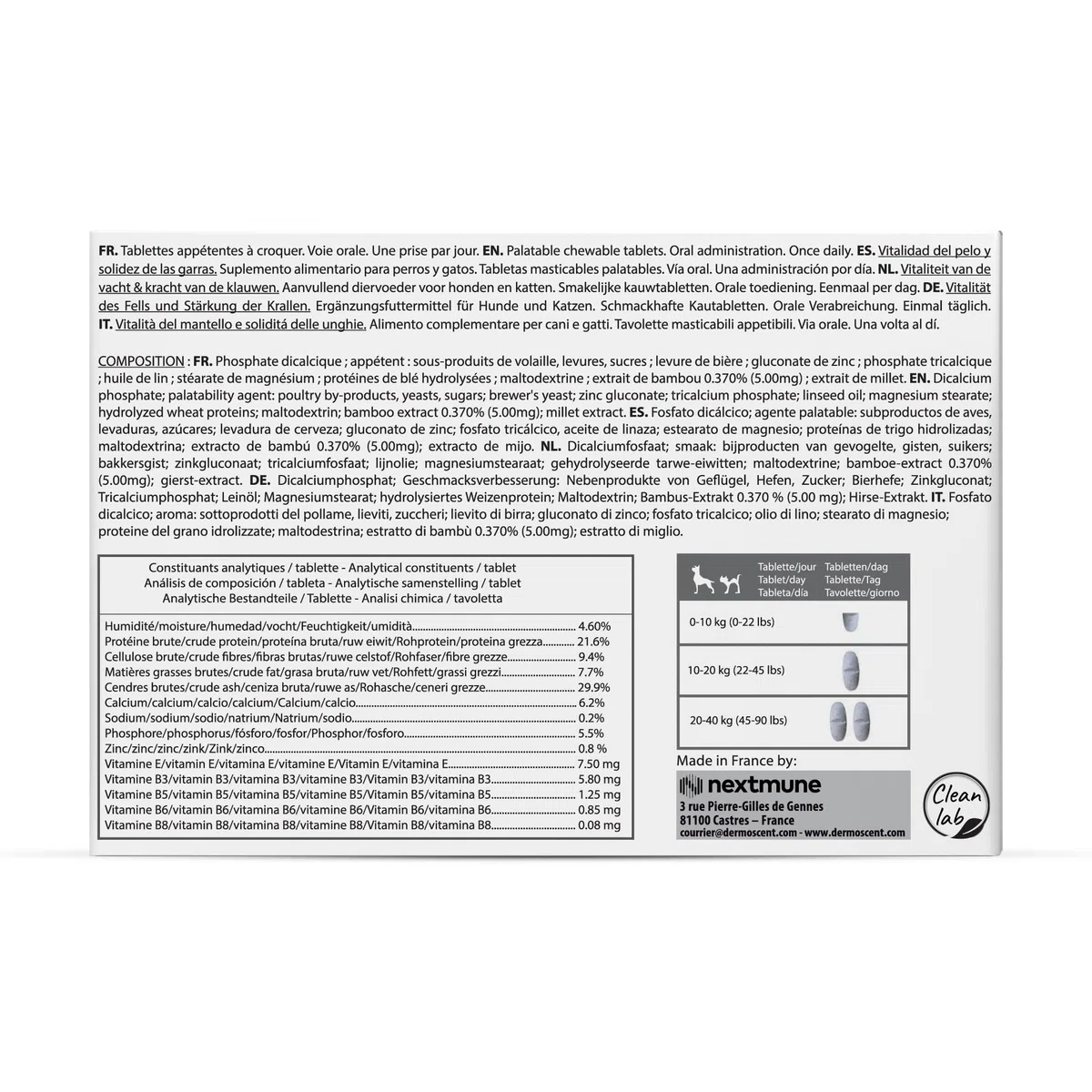 Dermoscent Integratore per Cani e Gatti - 40.5 Gr