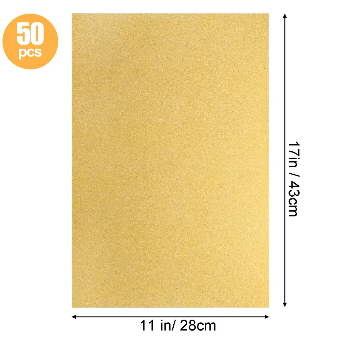 Okllen 50 Fogli di Carta per Gabbie per Uccelli, 27,9 x 43,2 cm, Accessori per la lettiera degli Animali Domestici, Carta vetrata per Gabbia di pappagalli