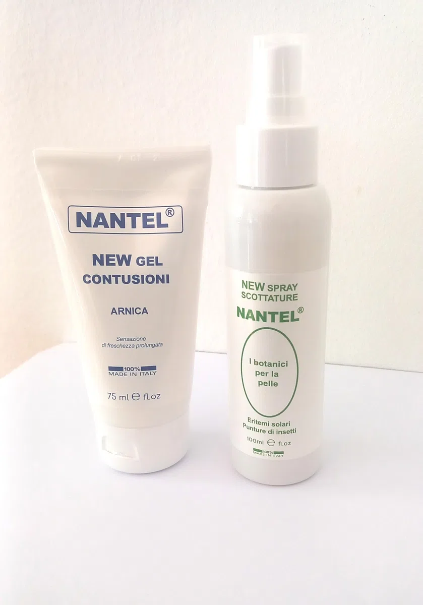 01 NEW SPRAY SCOTTATURE NANTEL - 01 NEW GEL CONTUSIONI NATEL