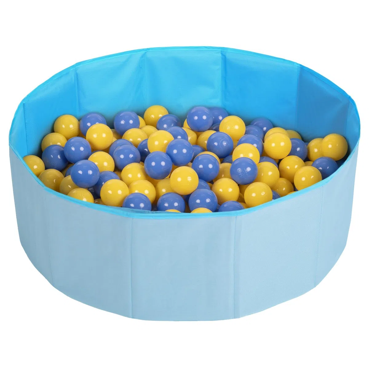 Piscina Pieghevole per Cani con Palline, Vasca da Bagno Asciutta per Animali, Rivestimento Sfoderabile E Lavabile, Blu: Blu/Giallo