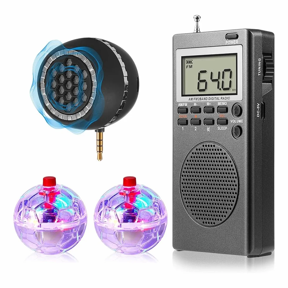 Kit di Attrezzature per Spirit Box con 2 LED Cat Ball e 1 Altoparlante Spirit Box. Kit di Attrezzature Paranormali per la Casa, L'Ufficio e L'Aperto.