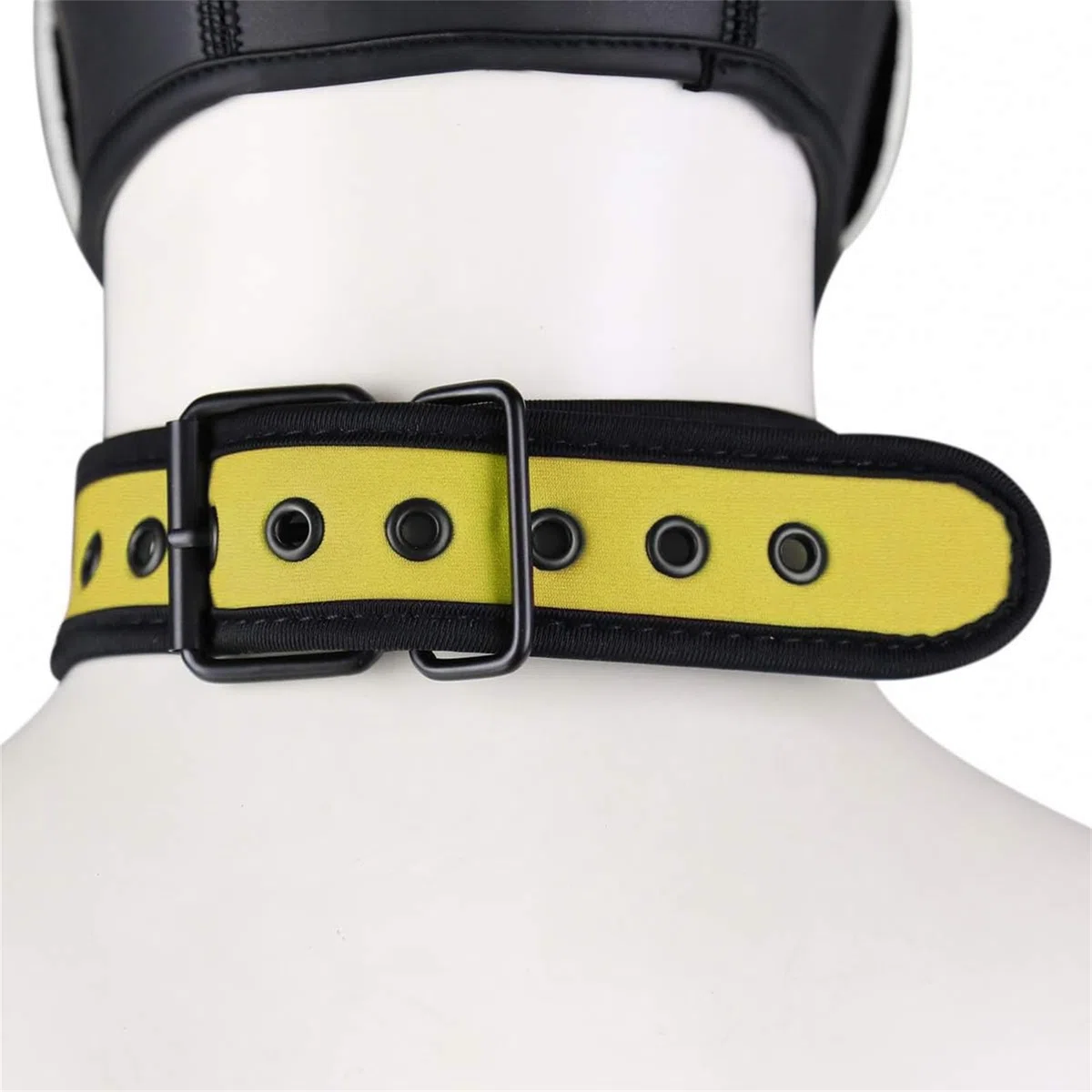 Maschera in neoprene per cucciolo con colletto, rimovibile, per cosplay e cuccioli, maschera per Halloween, costume da festa