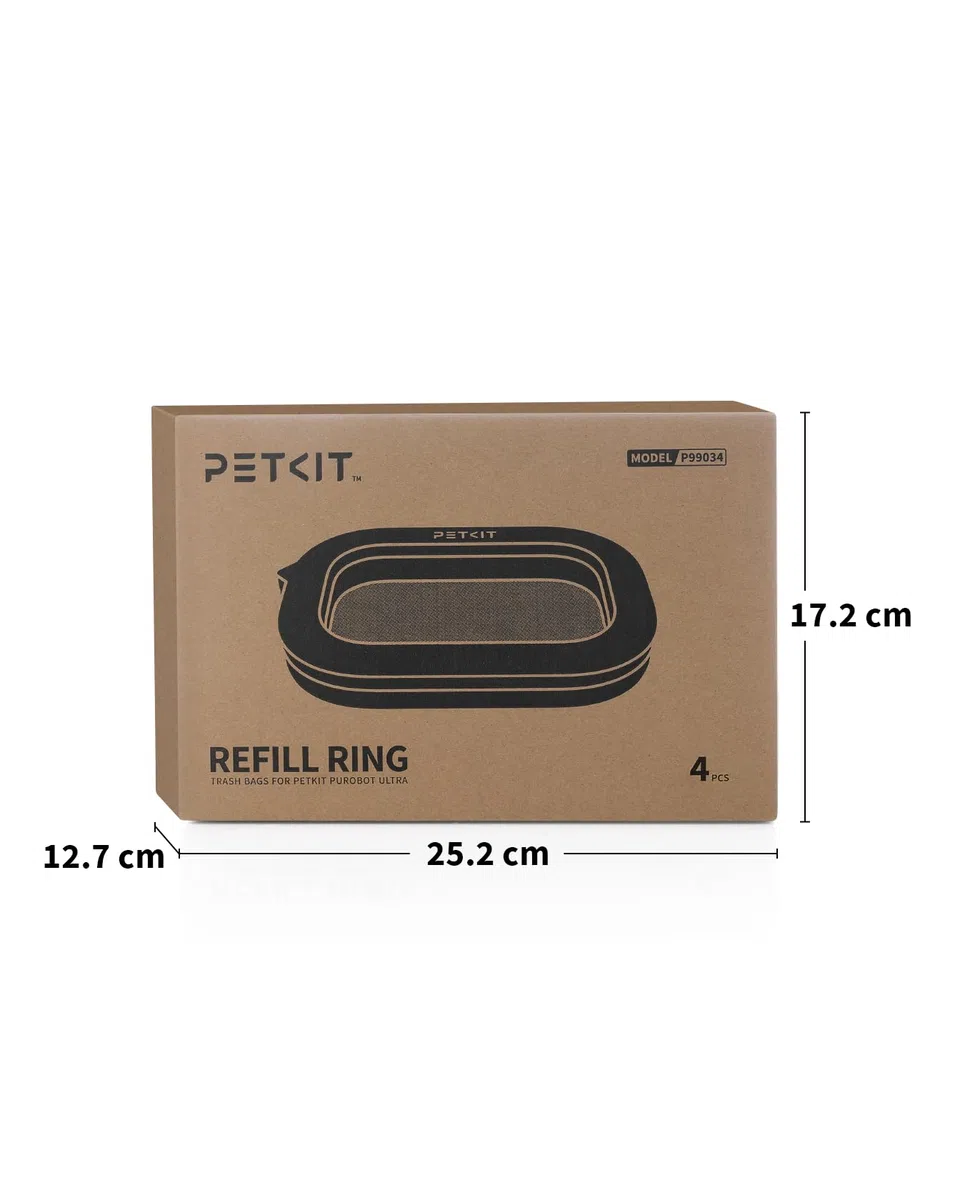 PETKIT Sacchetti per Rifiuti di Ricambio per PUROBOT ULTRA, 4 Rotoli, Grande Capacità, Sacchetti per Lettiera per Gatti Autopulente