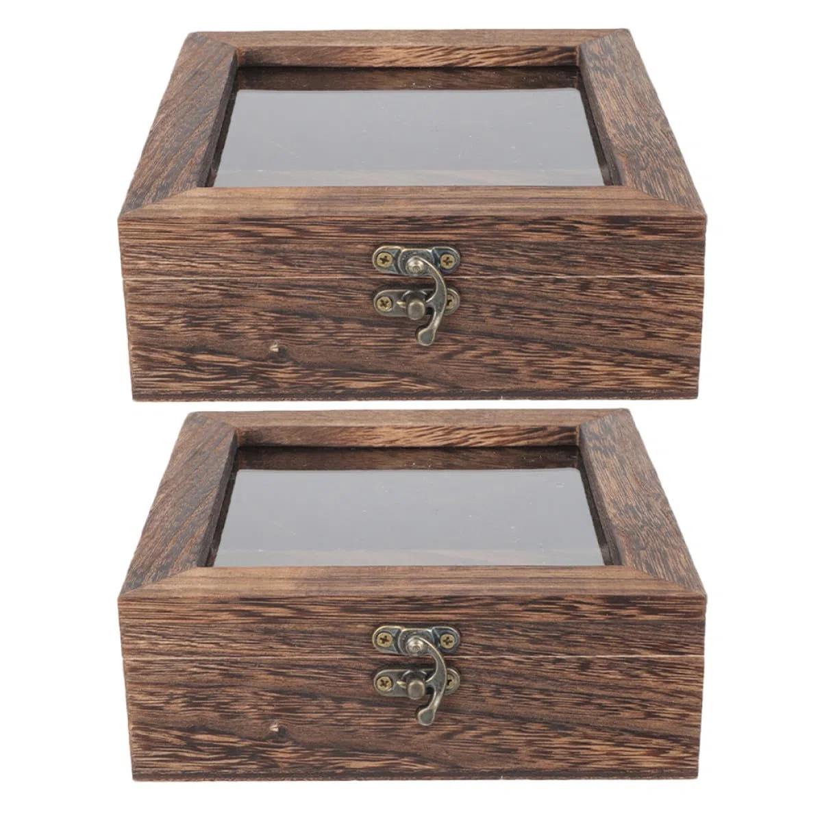 SUPVOX 2 Pezzi Scatola Espositiva in Legno per Farfalle con Coperchio Trasparente Contenitore Antipolvere per Specimen Insetti Box da Collezione Vintage per Decorazione Casa ed