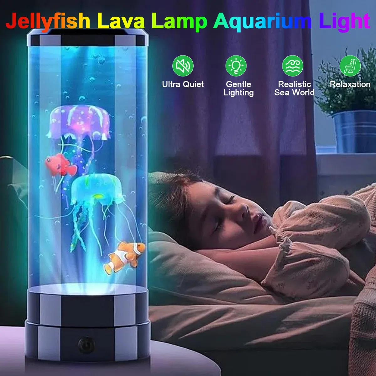 Lampad Medusa con Telecomando, 17 Colori Jellyfish Lamp, Lampada Acquario Medusa LED per Bambini e Adulti, Lampada Jellyfish per Il Relax, Decorazione Della Casa