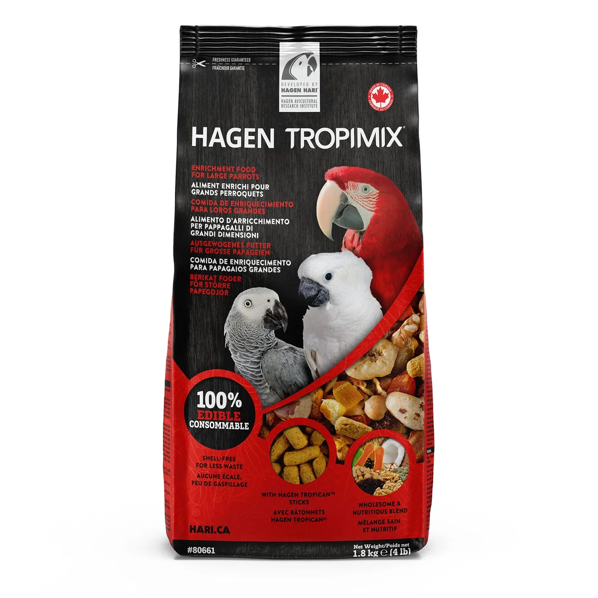 Hari - Mangime per pappagalli - Tropimix per grandi pappagalli - 1800gr