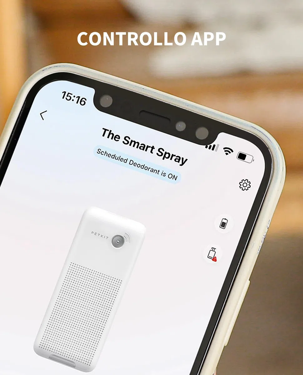 PETKIT PURA Air Smart Spray Rimuovi Odori, Deodorante Elimina Odori per Animali Domestici per Lettiera per Animali Domestici con Luce Intelligente(Senza staffa, non compatibile con PETKIT PURA MAX 2)