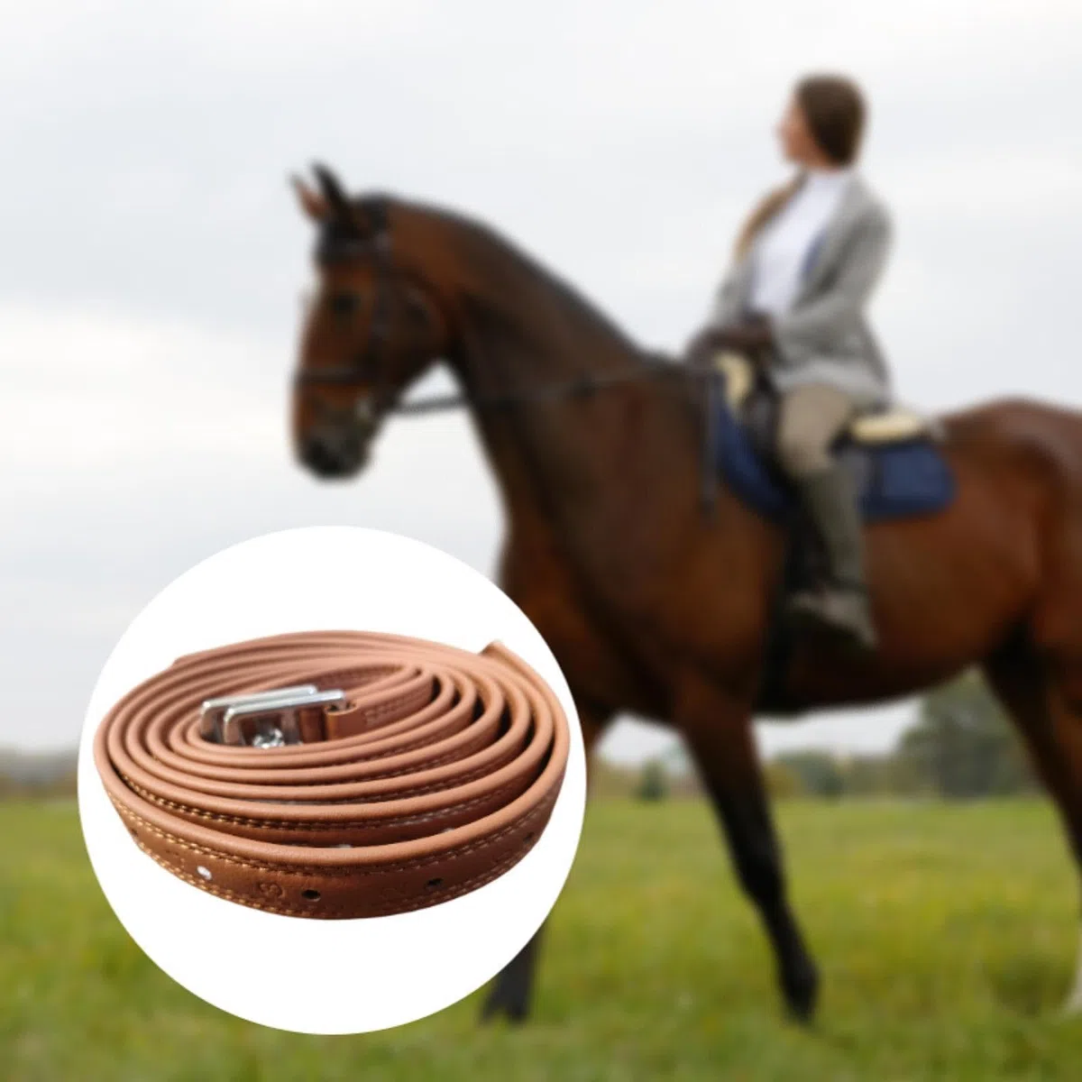 2 Pezzi Pelli di Staffa Inglese con Fibbie, Forniture di Lunghezza 55,12 Pollici, Attrezzatura per Cavalli di stabilità Premium