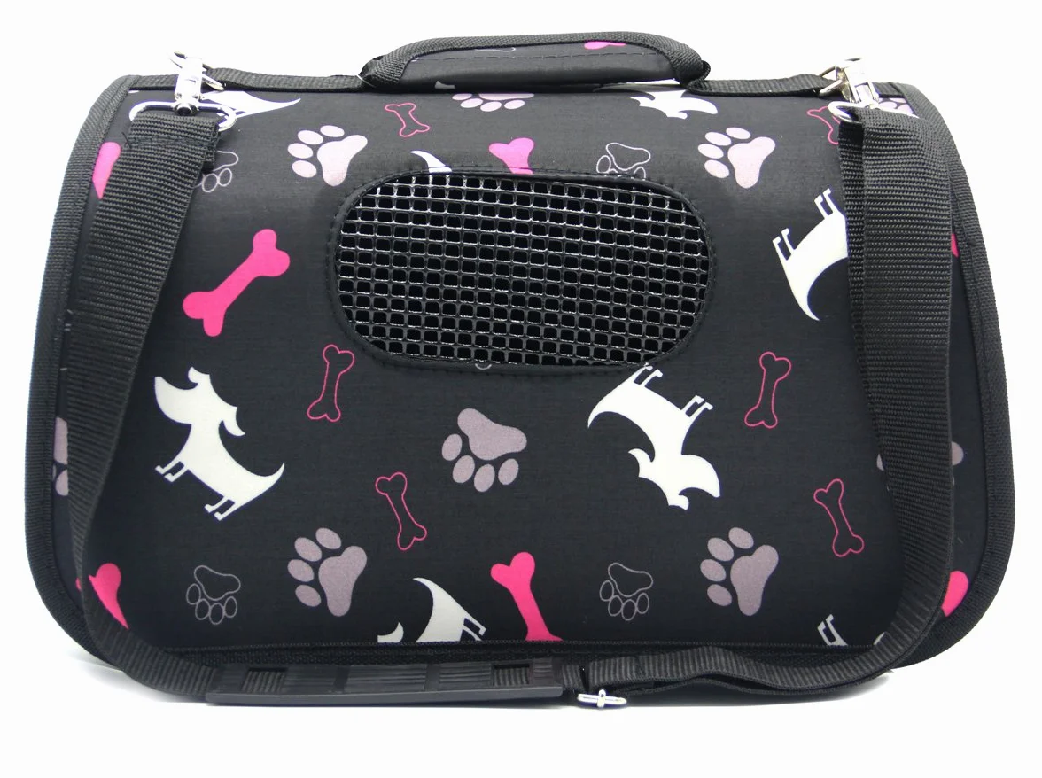 BPS BPS-5636N - Borsa da trasporto per animali domestici, cani, gatti, animali, 3 misure S/M/L a scelta (L, nero)