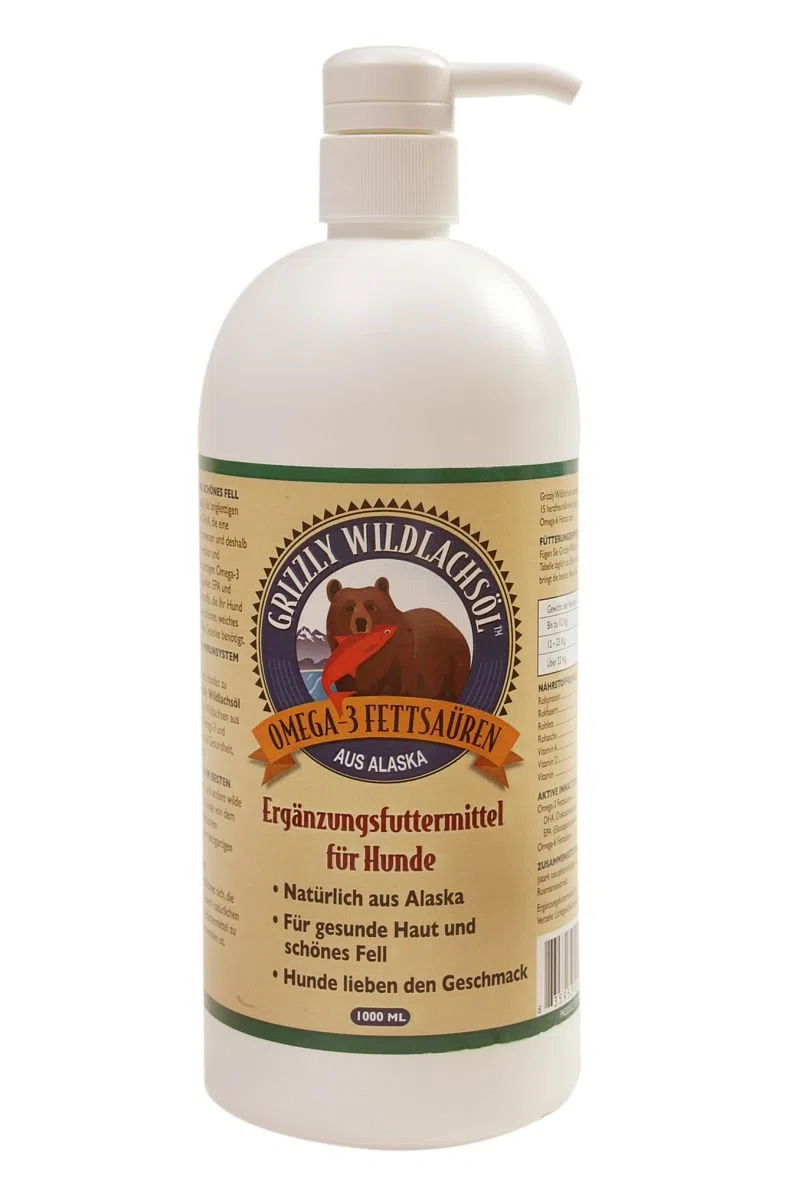 Grizzly - Olio di salmone selvatico dell’Alaska, 1000 ml