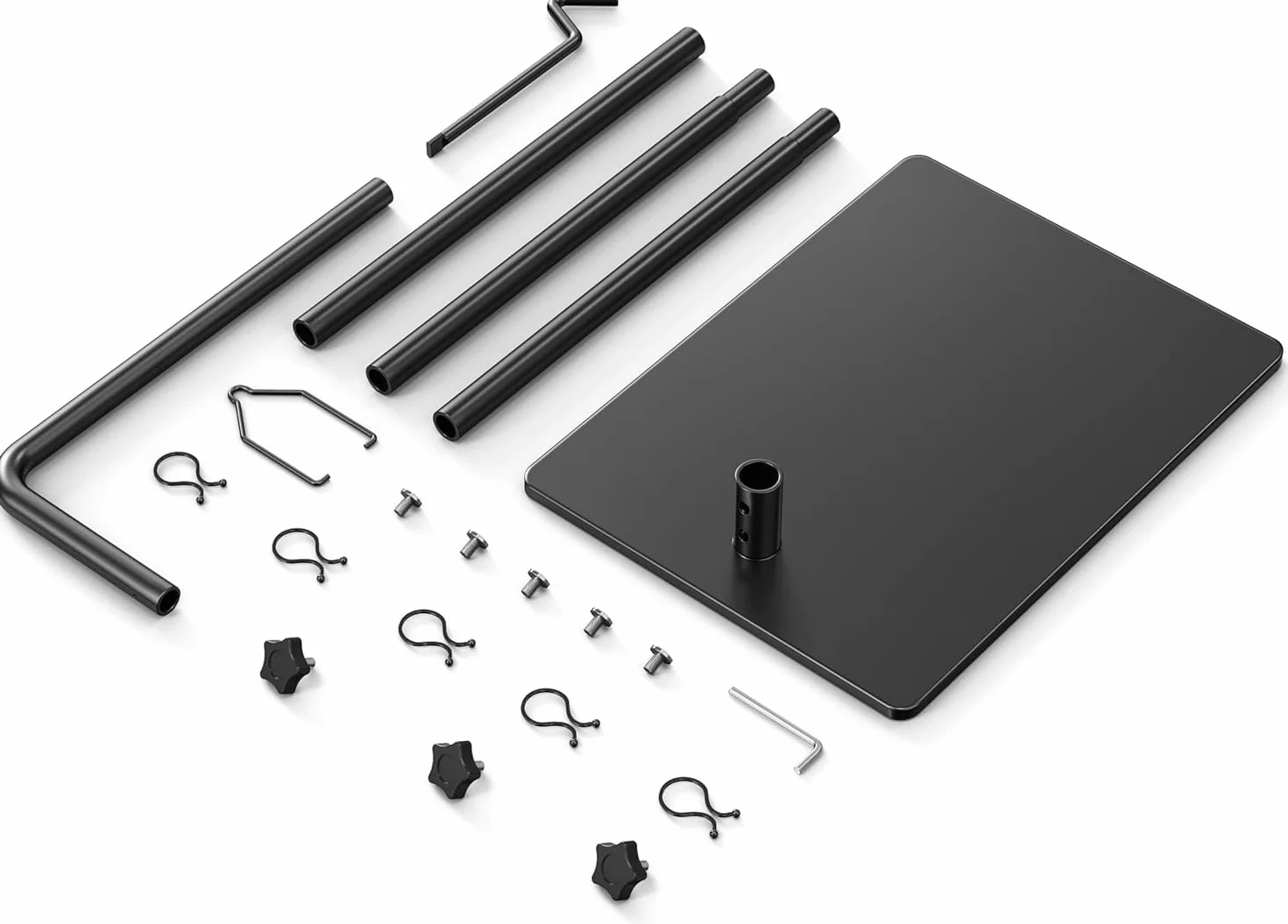 Supporto regolabile per lampada riscaldante per rettili, da 53 a 157 cm – con base robusta per draghi barbuti, tartarughe, serpenti e lucertole – Supporto per lampada riscaldante per acquari e terrari