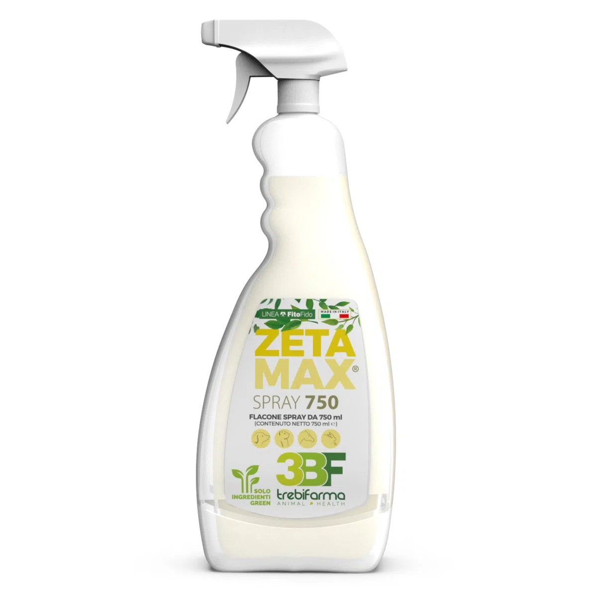 Trebifarma ZetaMax Spray Insetto Repellente Naturale per Cani, Gatti e Animali Domestici - Protezione del Manto con Oli Essenziali, per Pelo, Cuccia e Superfici - 750 ml